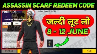 ASSASIN SCARF REDEEM CODE TODAY | FREE FIRE REDEEM CODE TODAY | FF REDEEM CODE TODAY