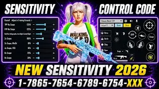 NEW 4.4 UPDATE CODE 🔥 PUBG MOBILE/BGMI SENSITIVITY 2026 😈 | BEST SCOPE SENSITIVITY SETTINGS  
