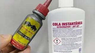 Mais FORTE que o AÇO ! Misture GRAFITE em PÓ e ADESIVO INSTANTÂNEO. VOCÊ vai se SURPREENDER !