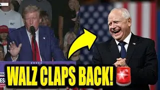 Walz DESTROYS Trump After His UNHINGED DELAYED Rally