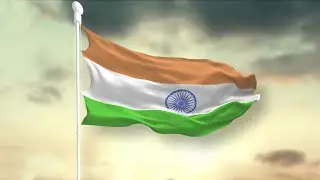 Indian National Flag - Tiranga Waving with Jana Gana Mana Song Flag  Status