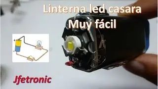 Como hacer una linterna casera led de 3W. Muy fácil de hacer !!