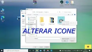 como colocar e alterar imagem de ícone na área de trabalho do  computador