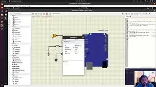 botão e pisca led arduino no simulide