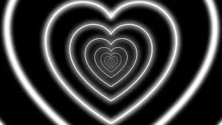 Neon Light White Love Heart Tunnel Effect Video Overlay Pack