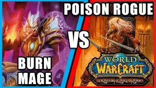 Burn Mage vs Poison Rogue - 2022 May League Round 3 - WoW TCG Classic Gameplay