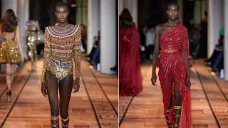 Nya Gatbel walks for Zuhair Murad