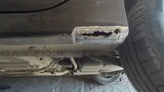 Латаю порог на Хонде