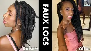 How to: FAUX LOCS OVER REAL LOCS TUTORIAL #shorts