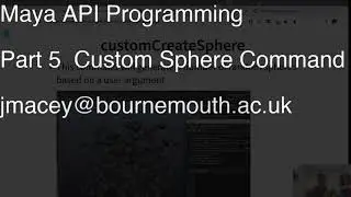 Maya C++ API Part 5 Custom Sphere Command
