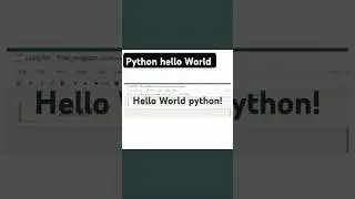 Hello World python ! | Intelligence Logic