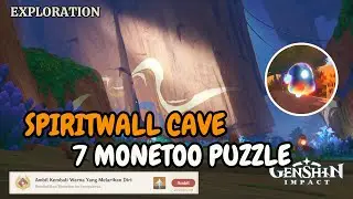 Spiritwall Cave Puzzle (7 Monetoo + 8 Chest) Hidden Area | Quest Dunia & Puzzles【Genshin Impact 5.0】