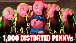 1,000+ DISTORTED PENNY PIGGYs VS 1 George Pig.. (Roblox Piggy)