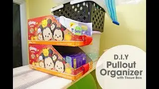 DIY Pullout Organizer with Tissue Box (Tissue Station)