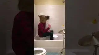Man-horse playing 
