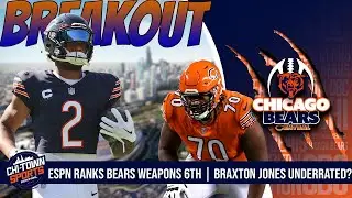 Bears Offensive Weapons Rank 6th According To ESPN | Has Braxton Jones Become Underrated