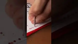 Making some stitching holes with single round punch 🔨Full video in comments 