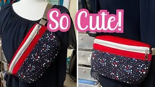 Sewing The Zarya Hip Bag Pattern by Apple Green Cottage