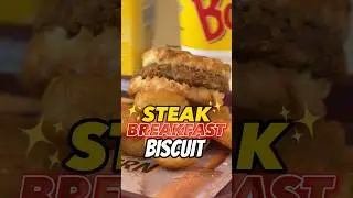 ✨ Steak Breakfast Biscuit! ✨ Bojangles is serving up the goods in Texas!