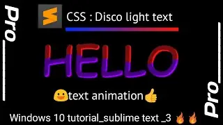 Disco light text animation | sublime text, css tutorial🔥