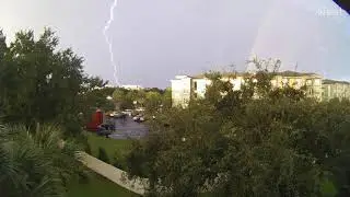 Double rainbow lightening strike