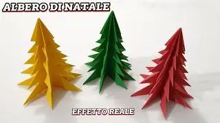 Albero di Natale di Carta, Semplice Origami, Gioco di Carta, Divertimento per i Bambini