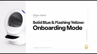 Solid Blue with a Flashing Yellow WiFi: Onboarding Mode | Litter-Robot 4