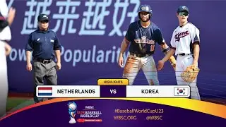 HIGHLIGHTS – Game 16 – Netherlands vs. Korea – WBSC U-23 Baseball World Cup 2024