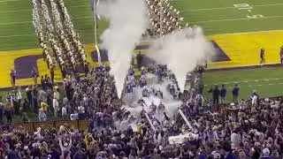🔥 LSU Tigers' Ignite the Night as They Emerge from the Tunnel against Ga State 🐯🏈✨  #GeauxTigers