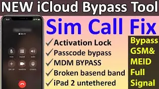 How to iCloud Bypass with Sim Call Fix | Unlock Activation Lock | New Bypass Tool | 100% Working