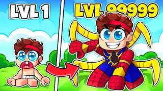 NOOB Niveau 1 vs SPIDERMAN Niveau 9999 sur Roblox !