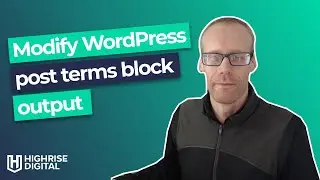 Modify the output of the WordPress post terms block