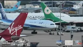A busy evening at London Heathrow Airport