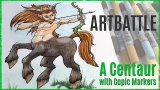 [Artbattle] A Centaur made with COPIC MARKERS