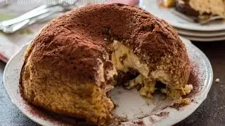 Zuccotto di panettone al tiramisù