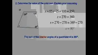Angle properties in triangles, quadrilaterals and polygons 14