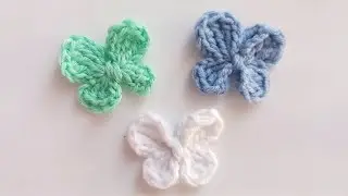 Çok Çok Kolay Yünden Kelebek Yapımı🦋🧶🦋SESLİ ADIM ADIM ANLATIM!Örgü Küçük Figür Kelebek Nasıl Örülür?