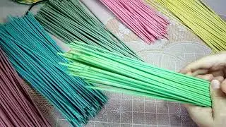 Какие красивые получились цвета. Результат покраски бумажной лозы краской для яиц
