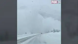 Video captures avalanche covering highway with snow in Colorado