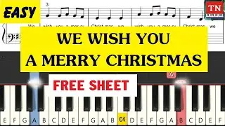 We Wish You A Merry Christmas - Piano Tutorial [ Very Easy ]
