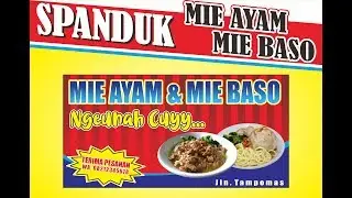 DESAIN SPANDUK MIE AYAM & MIE BASO