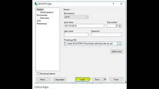 Steps for connecting oracle cloud environment from winscp 