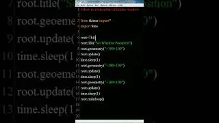 How to set the position of Tkinter window in Python. 