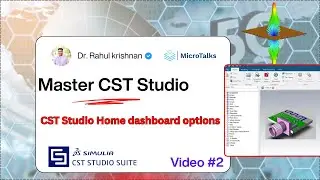 Overview of all options in CST studio home dashboard