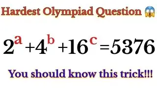 A Nice Olympiad Exponential Question | Check this trick now !!!✅