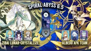 Spiral Abyss 6.5 - C1 Zibai Lunar-Crystallize  & C6 Albedo AFK Team | Genshin Impact
