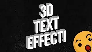 3D Text Effect In Photoshop! | No Plug Ins Needed! | Easy Photoshop Tutorial on 3D Text Effect! |