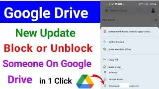 how to block or unblock someone on google drive in android phone | how to block shared file in drive