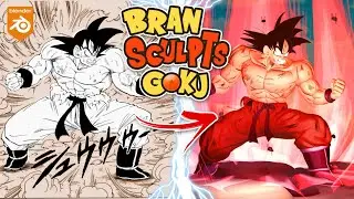 Kamehame-How I sculpted Goku in Blender