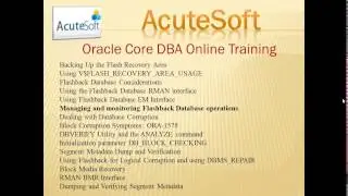 Oracle Core DBA Online Training